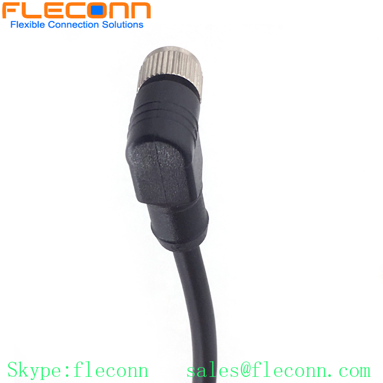 M8 90 Degree Angle Cable, 5P 5 Pin Female Connector, Unshielded PVC ...